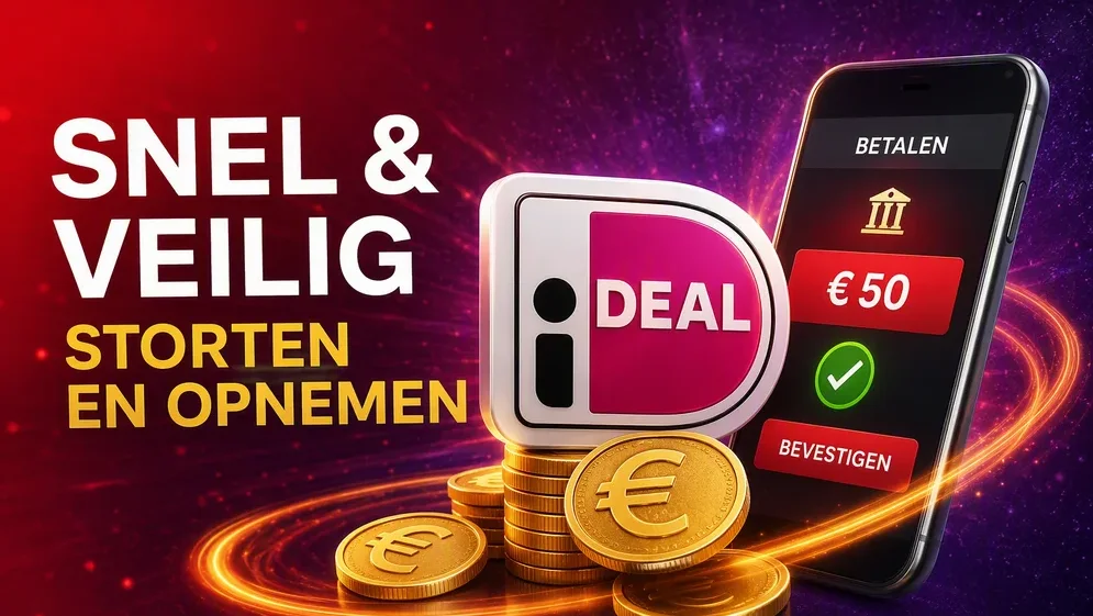 iDEAL-logo naast euromunten en betaalscherm