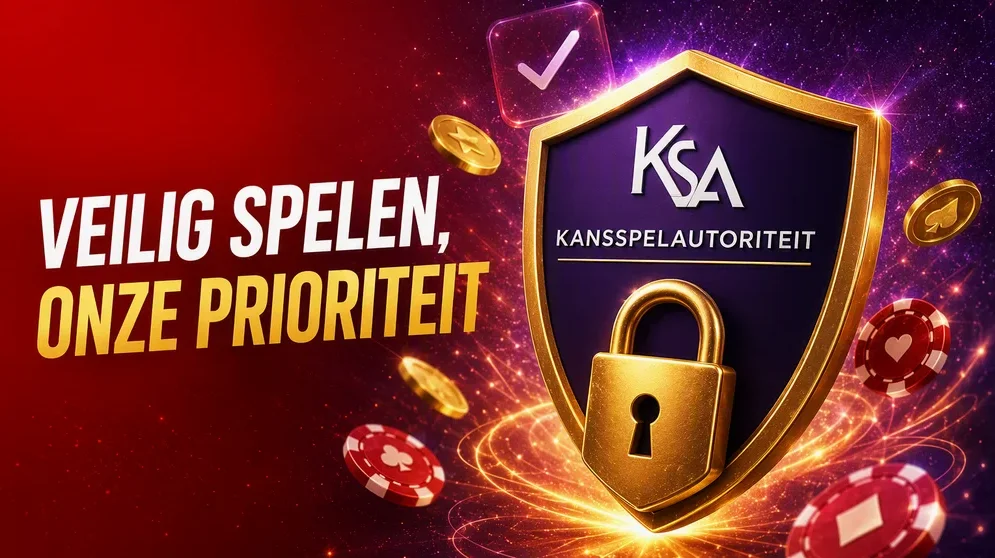 Kansspelautoriteit-logo met slotje en schild
